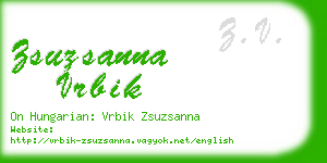 zsuzsanna vrbik business card